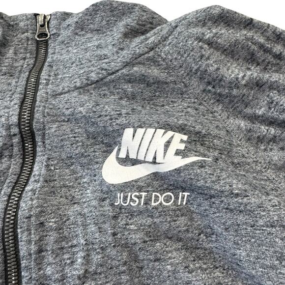 Nike Jacket Gray Women Just Do It Swoosh Full Zip Hoodie 883729 091 Size Large - Picture 6 of 12
